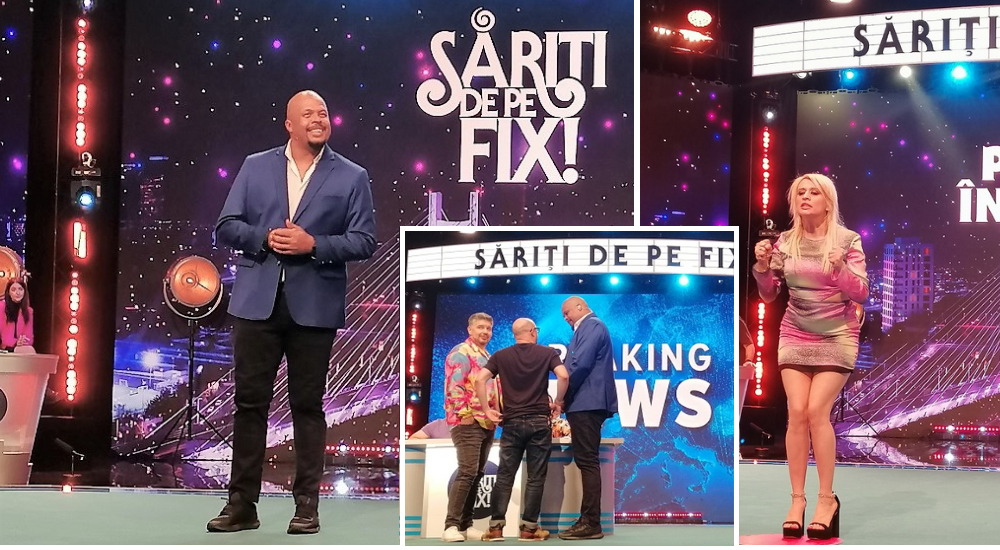 Despre filmarile la show-ul ”Sariti de pe fix”, o emisiune la care razi non-stop