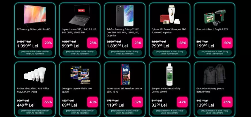 Catalogul produselor reduse de Black Friday 2023 pe eMAG.ro