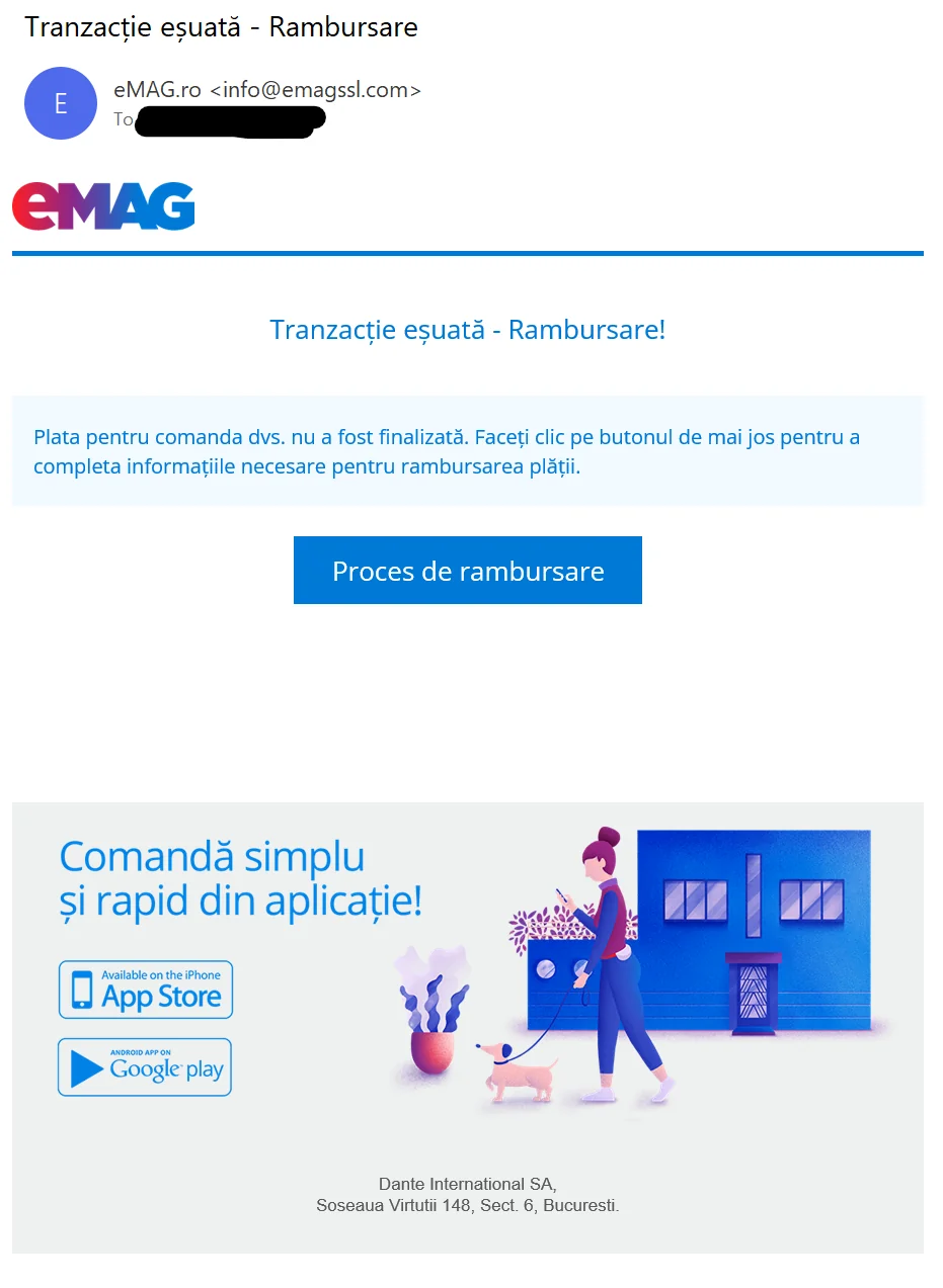 Site fals pretinzând a fi eMAG fură datele utilizatorilor
